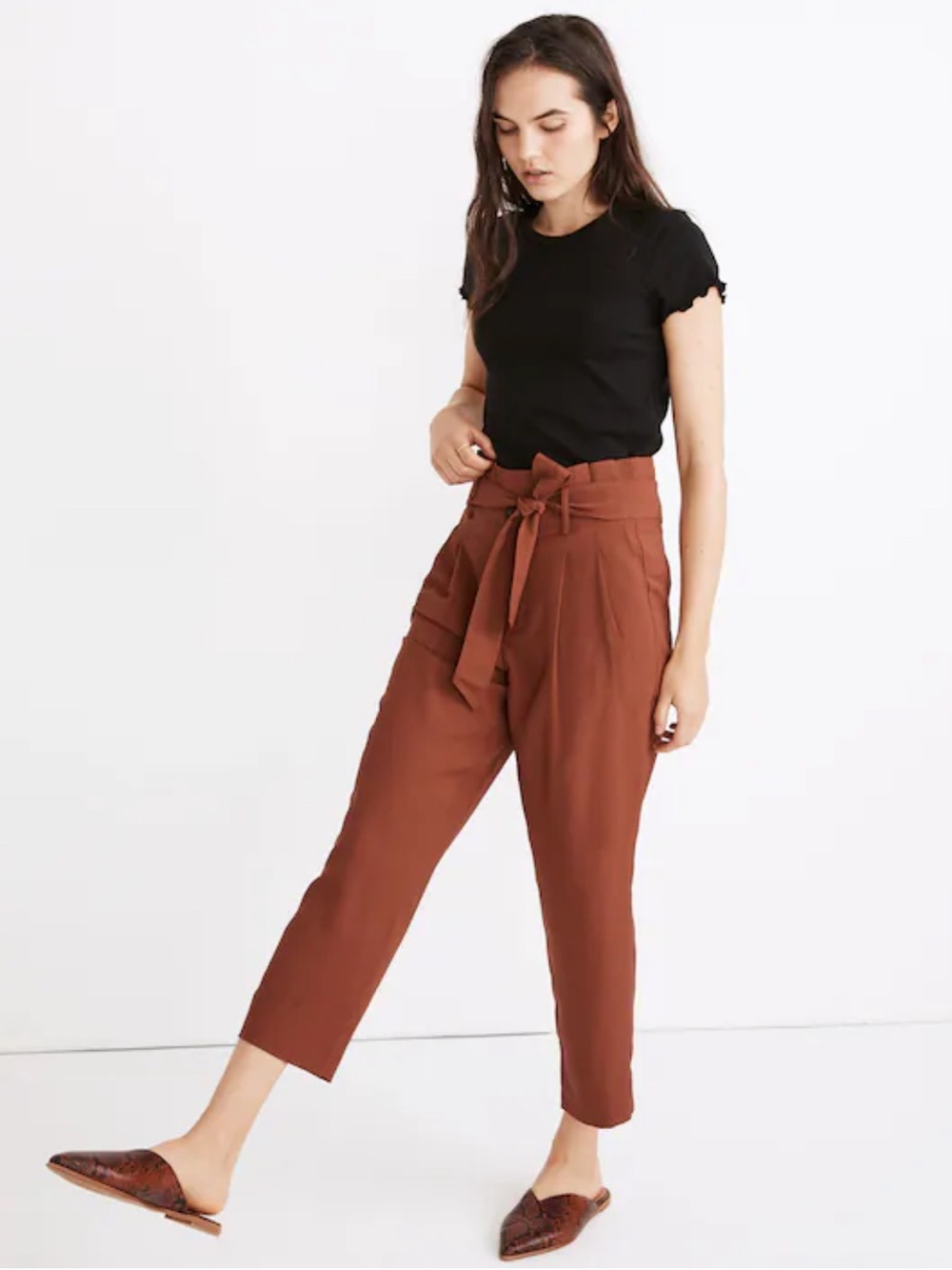 Madewell Drapey Paperbag Pants Size 0